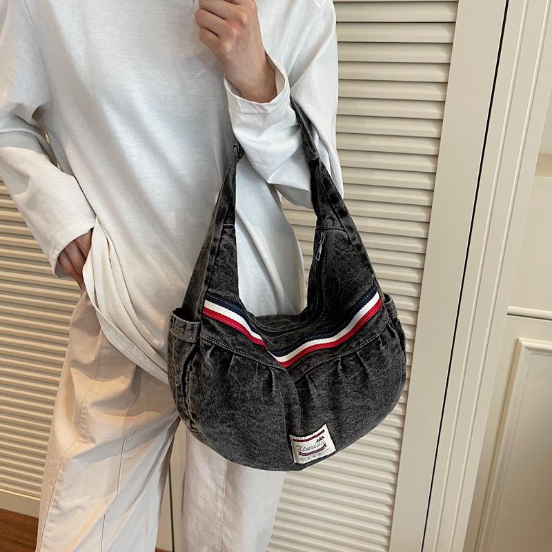 Denim Bag Large Capacity Crossbody Bag Women Tote Bag Commuter Shoulder Bag