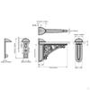 Glass Shelf Bracket Wall Adjustable Mounted for Bathroom Kitchen Home
