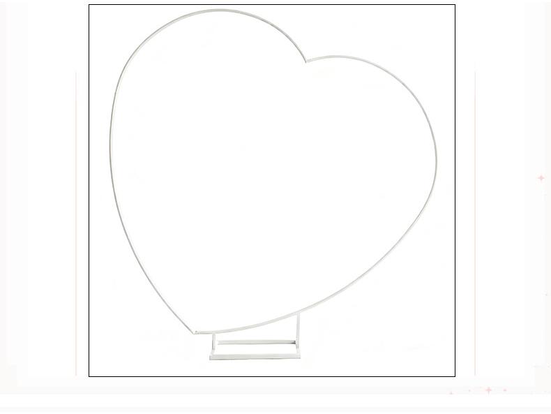 7.2FT Herzförmiger Hintergrundständer für Hochzeiten & Partys - Schmiedeeisen Ballonbogen
