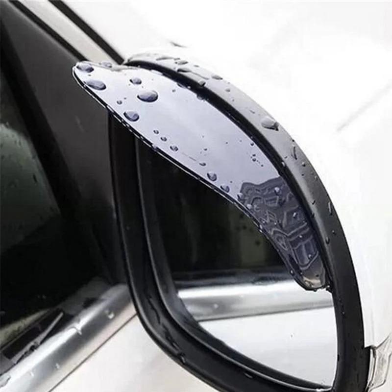 2PCS Car Rear View Mirror Rain Visor Guard Side Mirror Rain Eyebrow Universal Waterproof Auto Smoke Guard