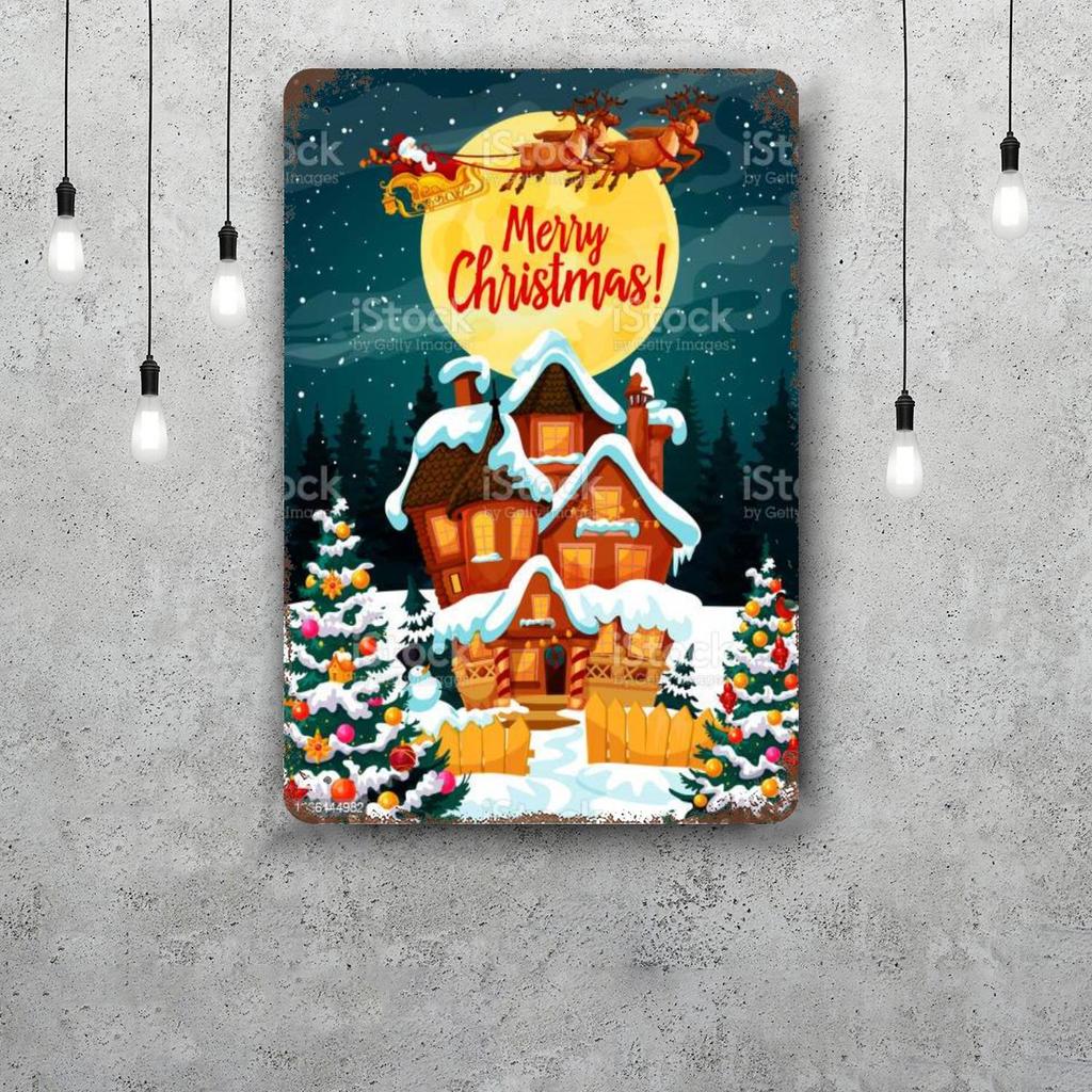 merry christmas Funny Bar Metal Sign Retro Plaque Vintage Sign Alcohol Drinker Pub Club Man Cave Kitchen Wall Decoration