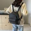 Bags Women's Backpack 2025 New Korean Version Fashion Rivets Personalized Trend Leisure Travel Small Backpack
