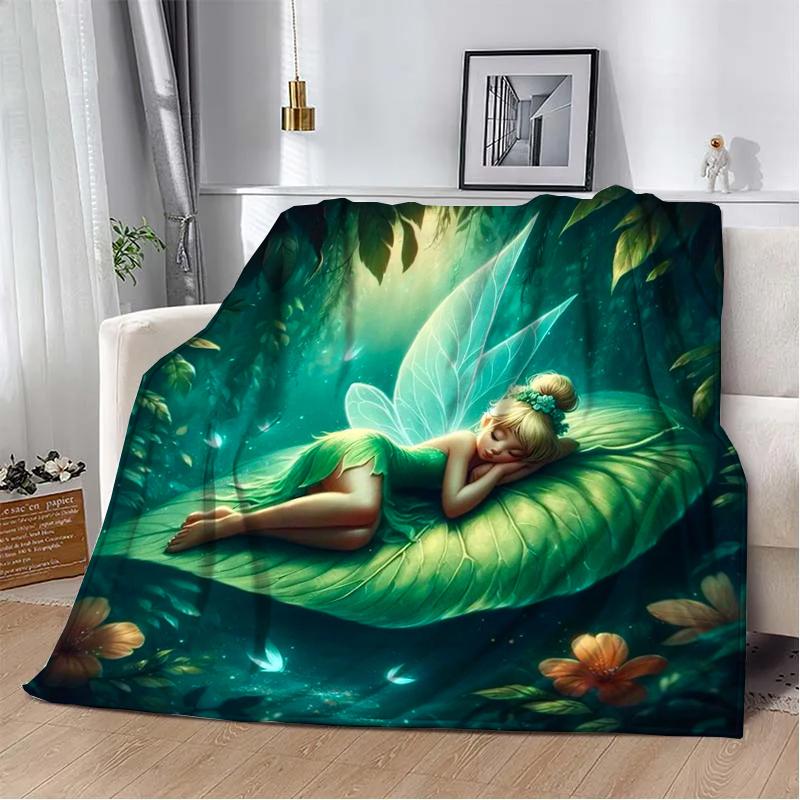 31 Style Disney Tinker Bell Printed Kids Blanket Soft and Warm Bedding for Bed Sofa Outdoor Travel Picnic Cover Blanket Gift Art