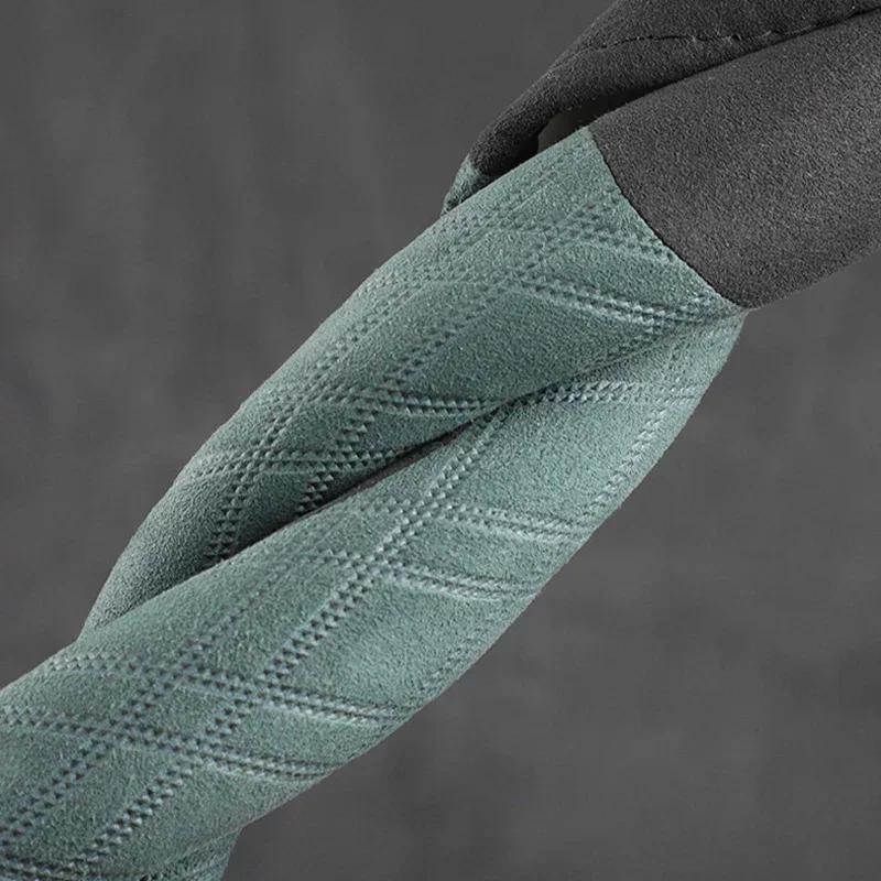 Suede D Type Ultra-thin Car Steering Wheel Cover For Dongfeng Aeolus Yixuan Max GS EV E70 Huge Haoji Interior Accessories