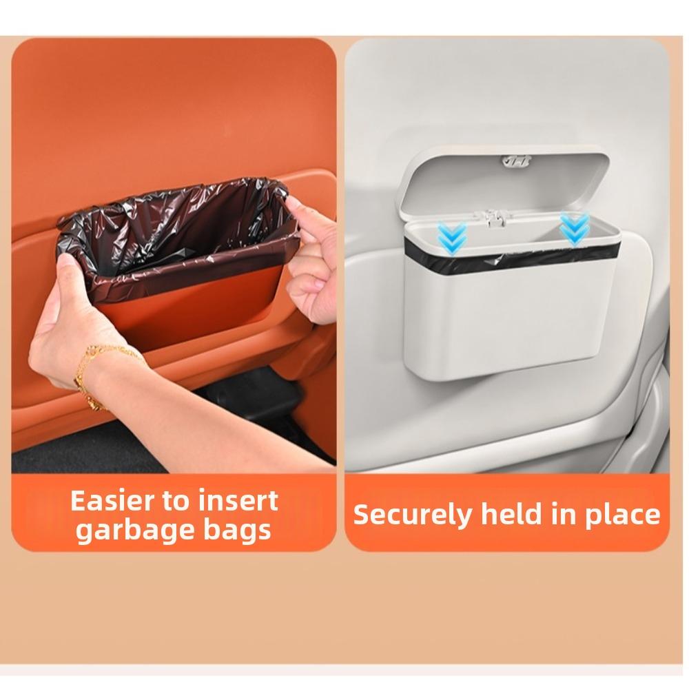 Car Mounted Car Storage Organizer Box Multifunctional Car Trash Can for Wet and Dry Use