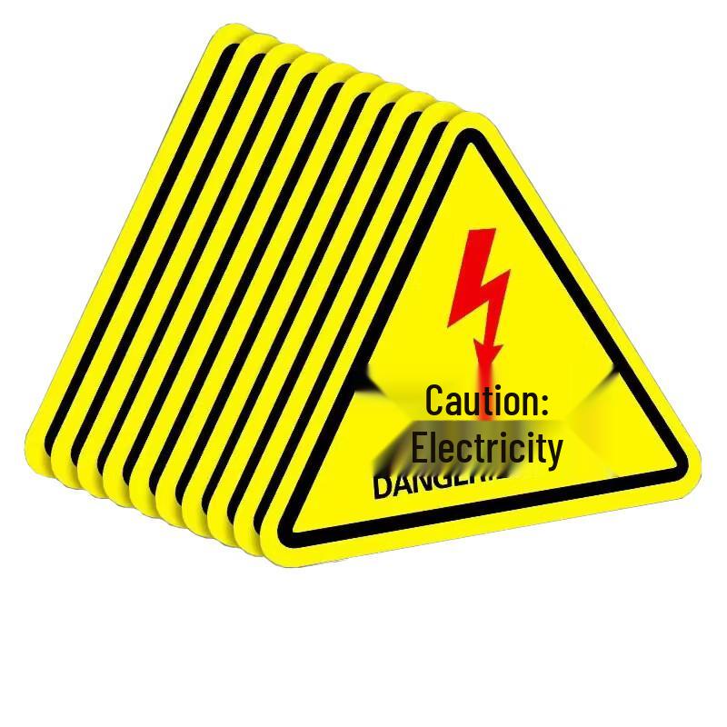 Triangular Electrical Hazard Warning Sticker