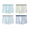 4 Pack Teen Boxer Briefs Kids Boys Boxer Shorts, Breathable Cool Mesh Fabric, Solid Color Comfort Underwear