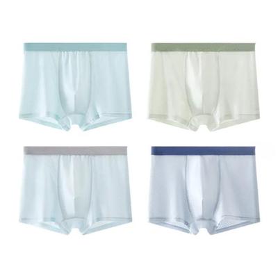 4 Pack Teen Boxer Briefs Kids Boys Boxer Shorts, Breathable Cool Mesh Fabric, Solid Color Comfort Underwear