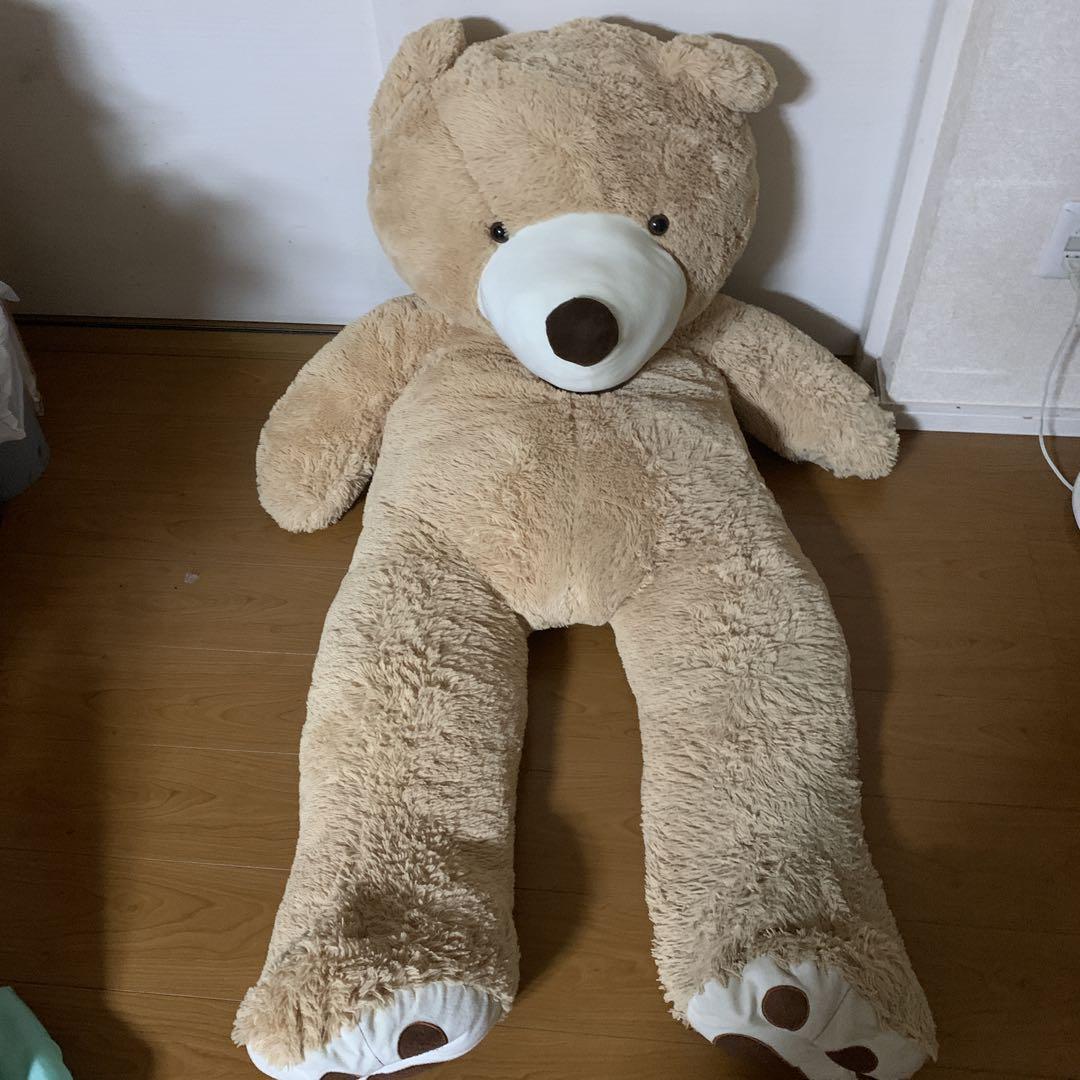 

[USED] Extra-large teddy bear (beige, 160cm) stuffed animal, bear body pillow