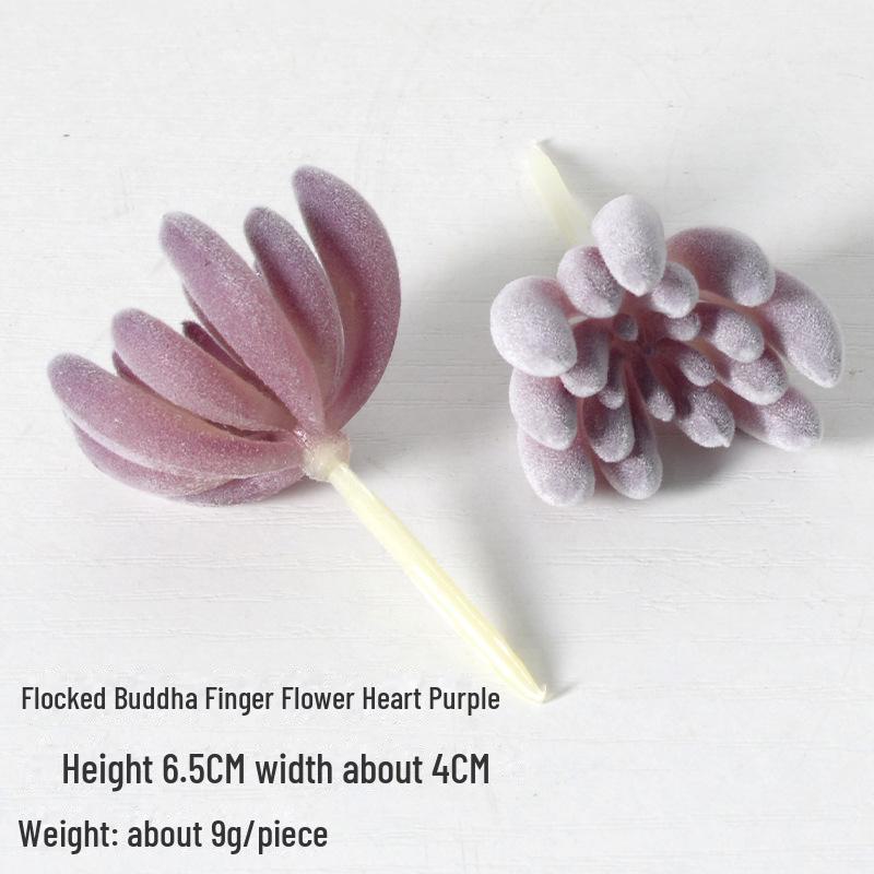Mini Flocking Artificial Succulent Bonsai for DIY Wall Decor