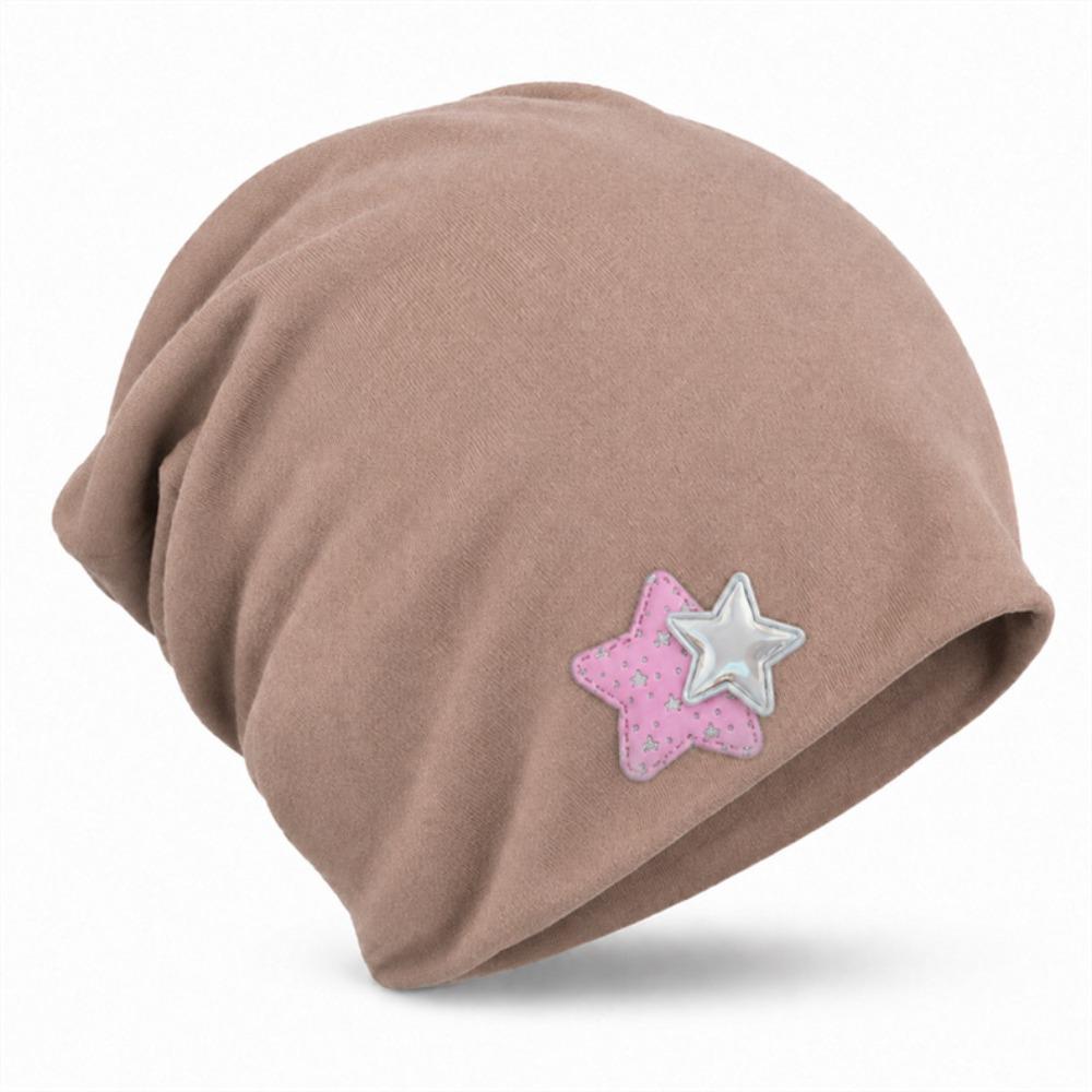 Elastic Women's Beanie Hat Star Pattern Winter Warm Hat Slouchy Skull Cap Air-Conditioned Rooms
