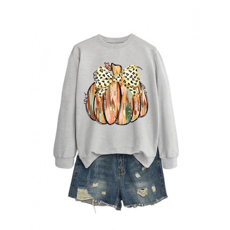 European Fashion Leopard Print Bow Long Sleeve Women's Hoodie