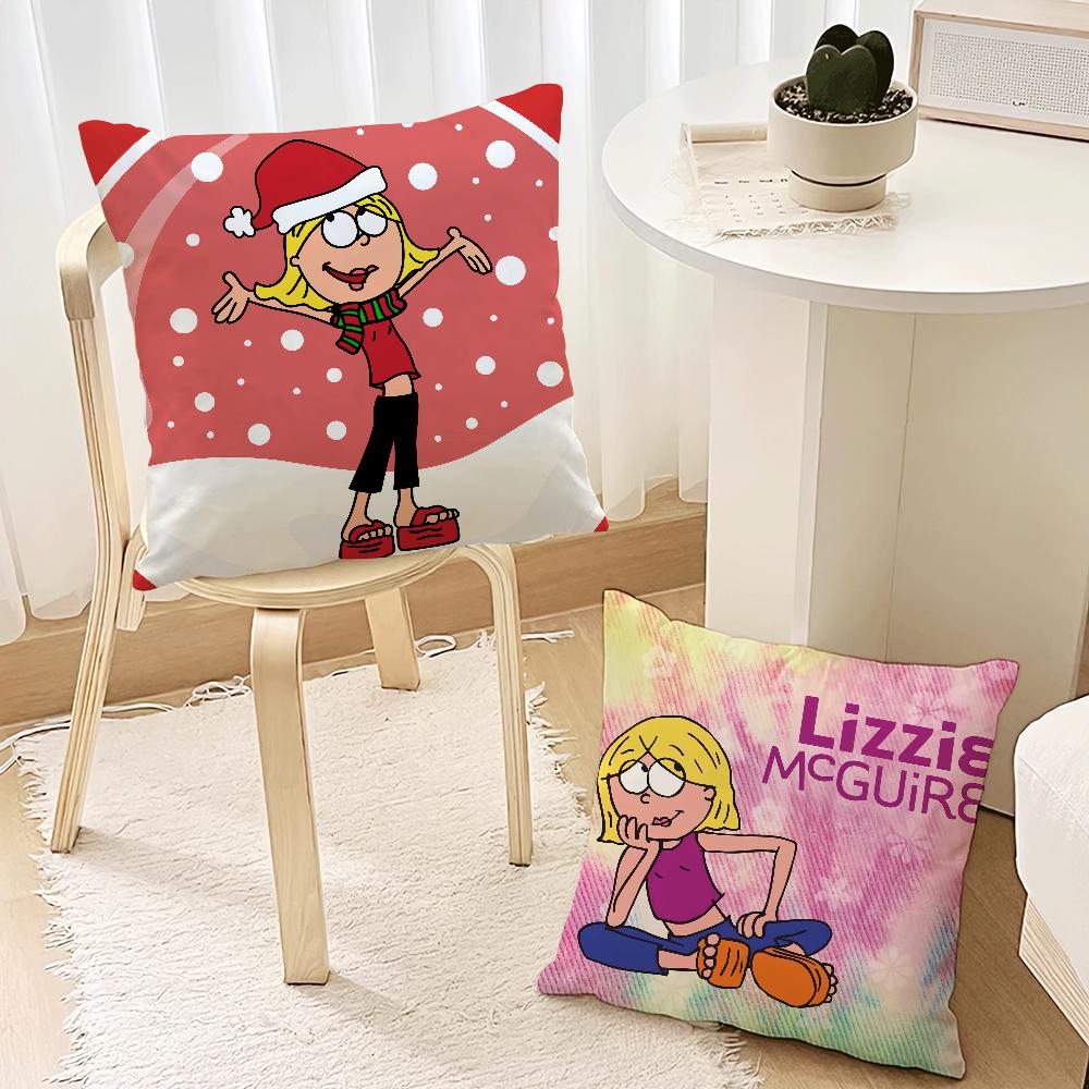 Cartoon Christmas L-Lizzie M-McGuire Girl Cushion For Bedroom Car Coffee Shop Room and Living Room Sofa Decorative PillowCover