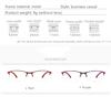 Male and Women Myopia Classification Metal Half Frame Anteojos Miopes 1.0 1.5 2.0 2.5 To 4.0 Simple Business Office Style