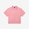 CoTTon Blend Pique Semi Crop Collar T shirT