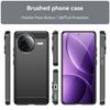 Für Xiaomi Poco F7 Pro 5G/Redmi K80 5G Hülle Schutzhülle Handyhülle Kohlefasertextur Gebürstet