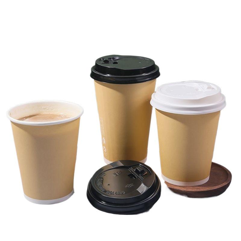 Thickened 250/400ml Disposable Coffee Cups with Lids for Hot and Cold Drinks