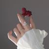 925 Silver Butterfly Zircon Open Rings For Women Wedding Luxury Fine Jewelry Accessories