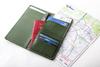 Booster Langreisepass Reise Reisepass Echtes Flugticket und Marineblauer Koffer, Koffer, Hülle, Leder, Halter, Geldbörse, Herren Damen,