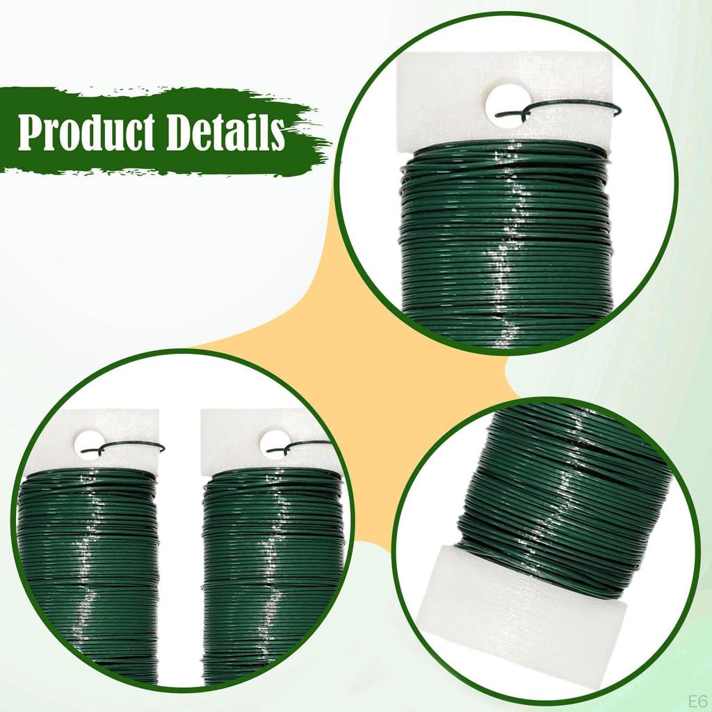 3 Pieces Floral Wire Flexible Paddle Wires Bendable Lightweight Wreath Craft 35M for Corsages,