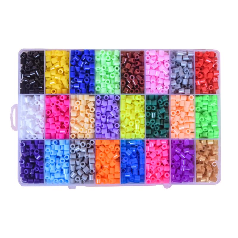 Set Puzzle Stereo 3D Mărgele Fuzibile 5mm - 24 Culori, 4800 Piese pentru Meșteșuguri DIY și Jucării pentru Copii