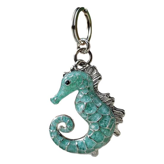 

Брелок для ключей Sea Blue Ocean Animal Коллекция Cobalt Blue Яркий дизайн Причудливый пингвин Hippocampus