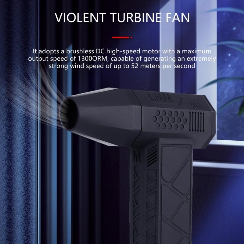 15W Fast Charge 3 Speed Adjustable Handheld Turbos Air Blower Suitable For Car Drying Home Cleaning With Magnetic Nozzle