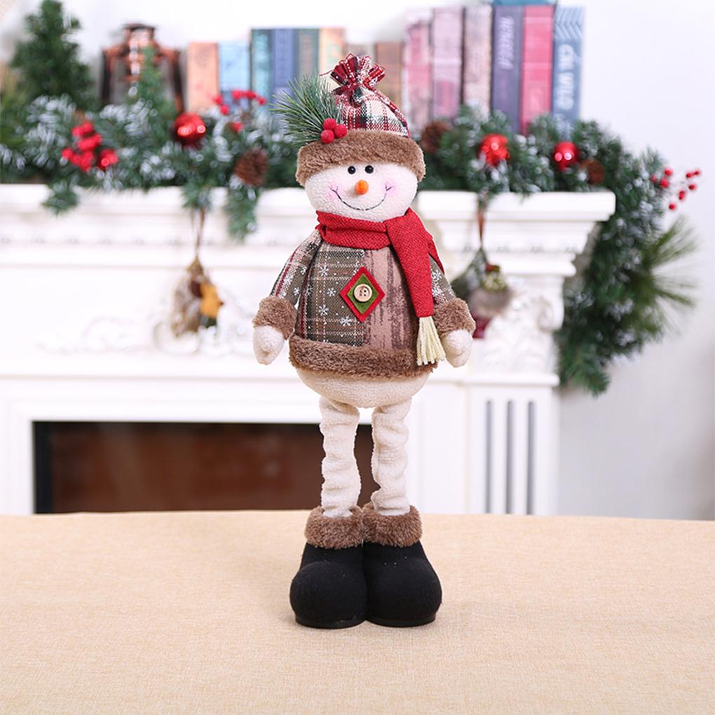 Poupée bonhomme de neige Joyeux Noël Décoration pour la maison Table Poupée élan Ornements de Noël Père Noël Navidad Cadeau Bonne année 2025