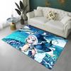 3D Cute Gawr Gura Hololive Cartoon Carpet Rug for Home Living Room Bedroom Sofa Doormat Decor,kids Area Rug Non-slip Floor Mat