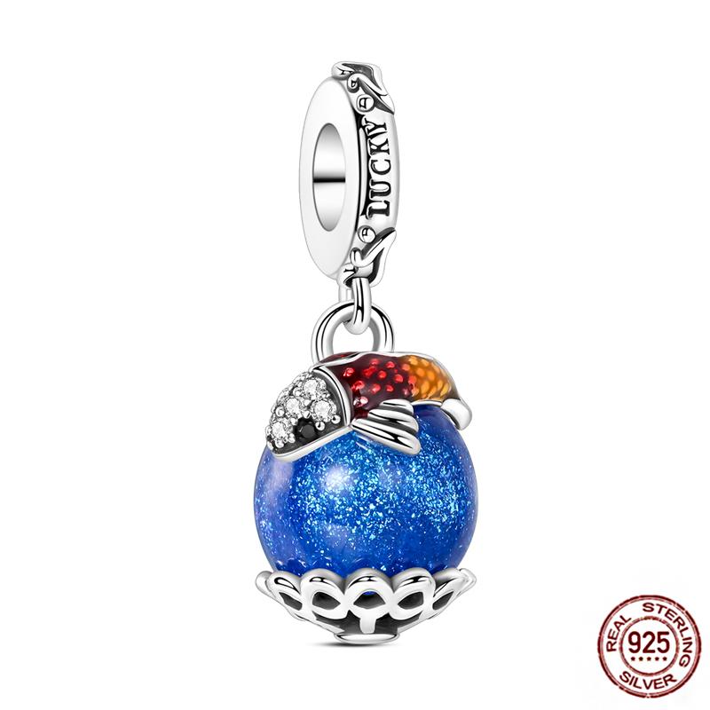 Underwater World Blue Ocean Series Sea Turtle Dolphin Charms Originalcopper Glow Cz Beads Fit Bracelet Necklace Diy Jewelry