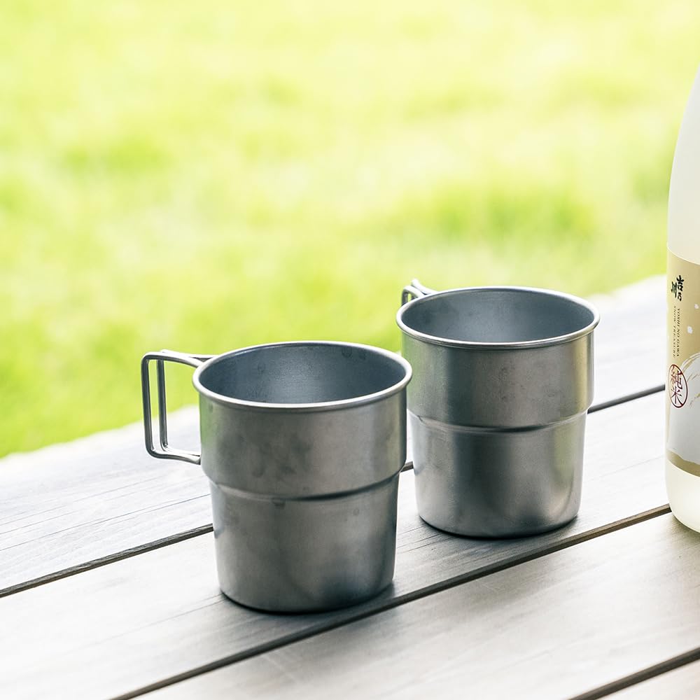 VINTAGE INOX Vintage Stacking Mug, 300ml, Made in Japan, Authentic VINTAGEINOX Product. Perfect for outdoor activities like camping, glamping, and