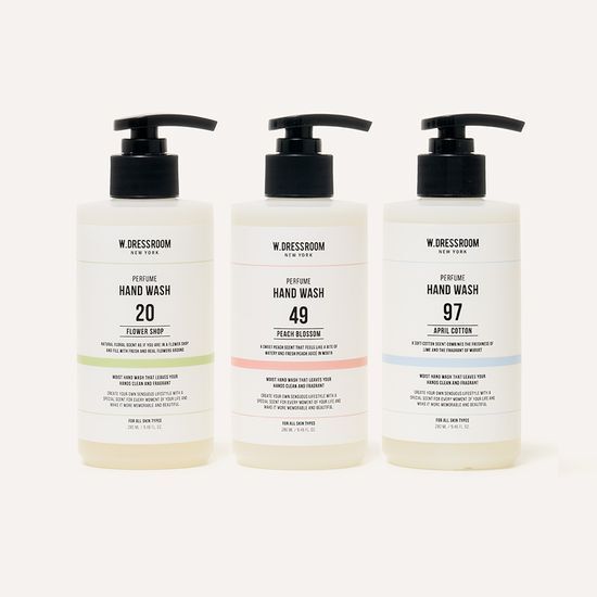 W.DRESSROOM Hand Wash 280ml (April Cotton, Peach Blossom, Flower Shop)