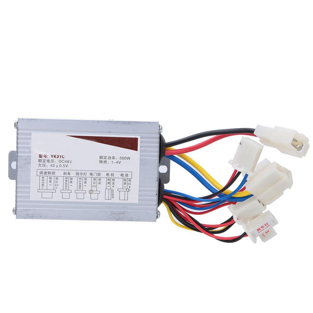 48V 800W Electric Brush Motor Controller DC Motor Speed Control for Electric Vehicle Scooter