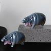 Mini Pygmy Hippopotamus Statue Lovely Hippo Resin Figurines  Fans Collection