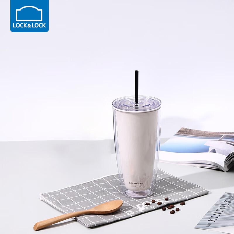 

LOCK&LOCK 750ml Double-Layer Insulated Straw Tumbler