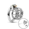 New Metal Chastity Cage Male 2 Type Cock Cage Penis Ring Masturbation SM Gay Chastity Devices Adult Sex Toys For Men