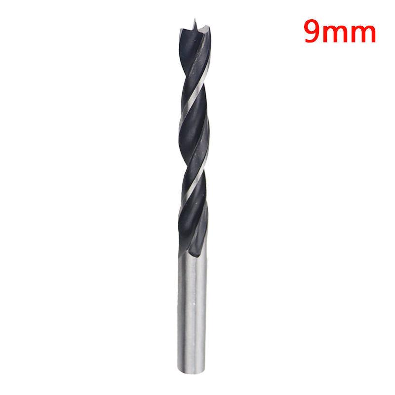 Woodworking Twist Drill Bit Set: 2-12mm Three-Point Bits W/ Depth Stop for Wood Board Hole Drilling