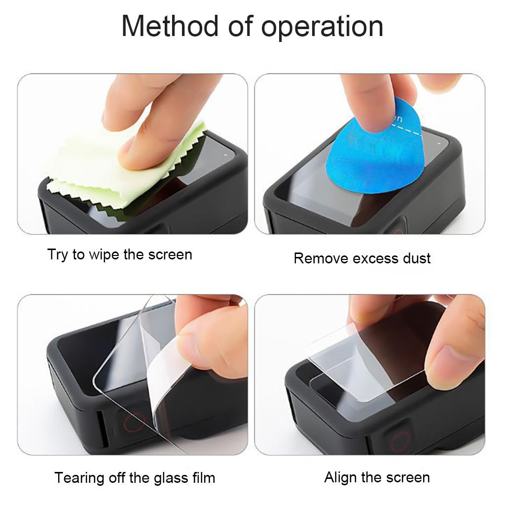 Soft Silicone Protective Housing Cover Case+Tempered film for Go-pro 8 Black