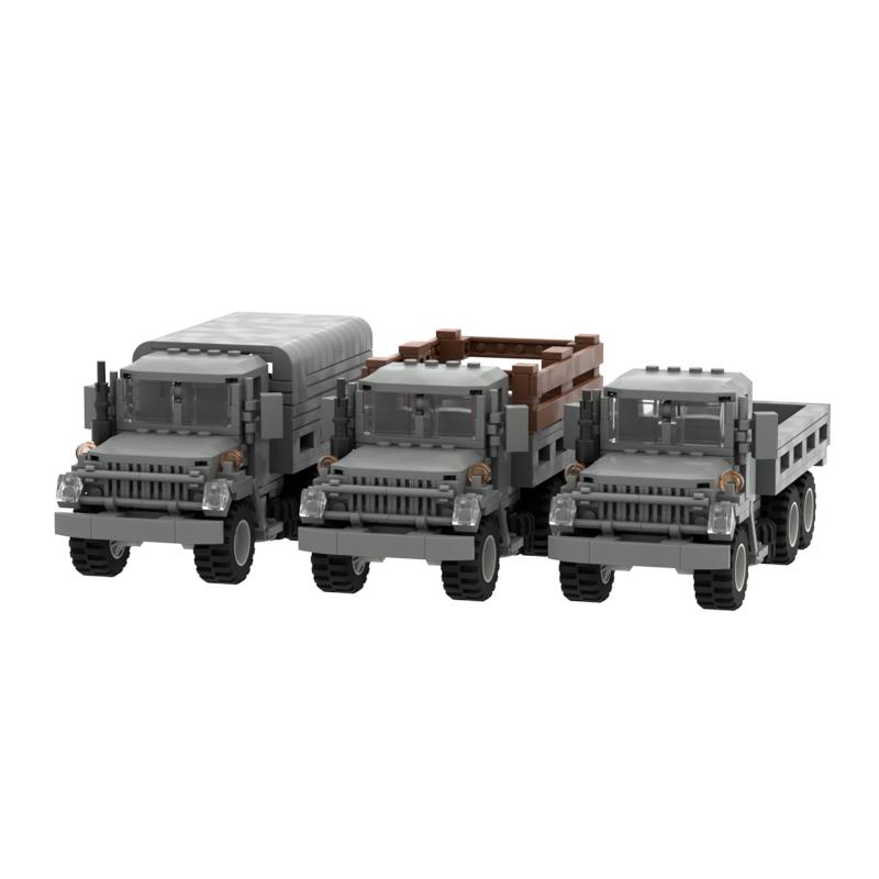 World War II US Military Truck M35 Transport Armored Vehicle MOC Building Blocks Troop Truck Children's Car Toy Birthday Gift