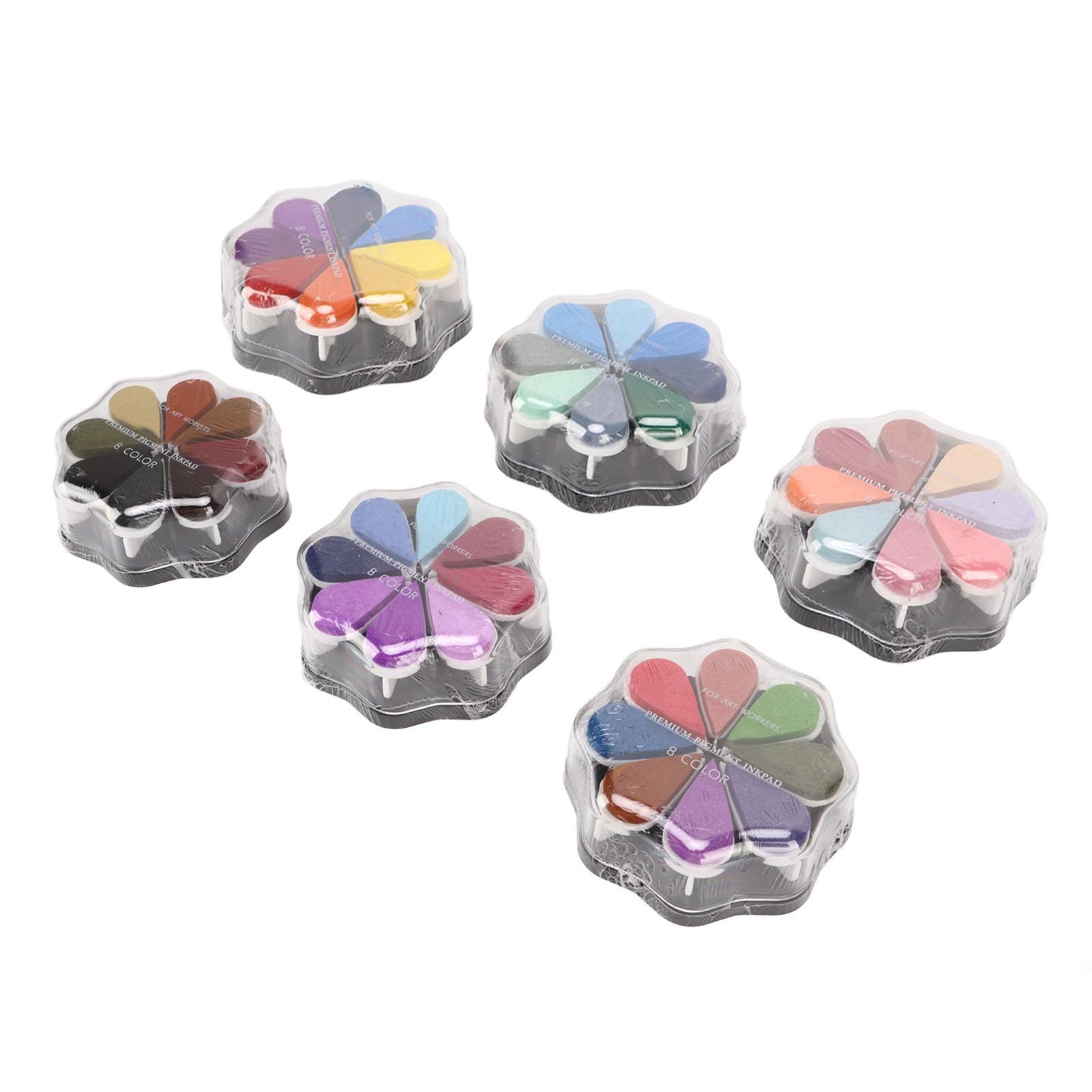 

Подушечка для чернил 48 металлических цветов индивидуальная упаковка DIY раскраска в форме цветка штемпельная подушечка для открытки