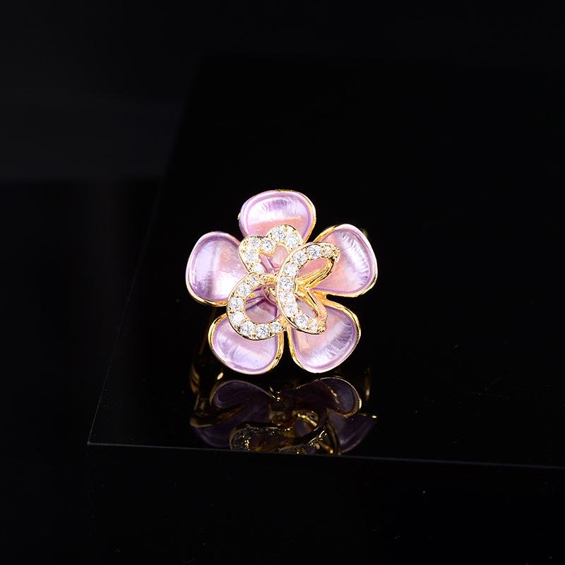 Broșă Elegantă cu Zircon Micro-Incrustat: Accesoriu de bijuterie la modă, potrivit pentru orice ținută, pentru vară