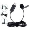 Mini Portable Lavalier Microphone USB Hands-free Cord Line Omnidirectional Microphone for Computer Laptop Mobile Phone
