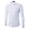 New Men's Fashion Shirt Slim Shirt Hundreds of Solid-coloured Business Casual Long-sleeved Shirt Male