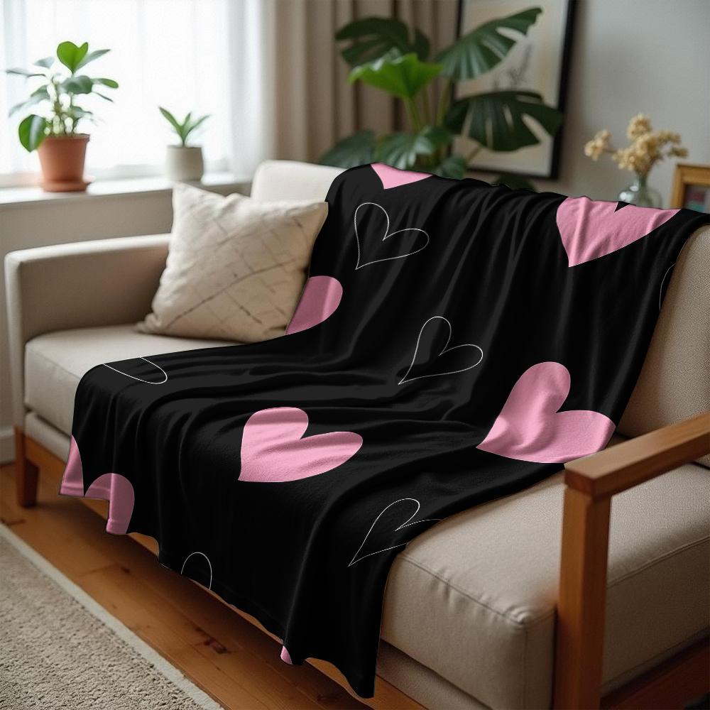 Pink Skull Rib Floral Galaxy Soft Flannel Blanket Breathable Warm Throw for Office Car Sofa Kids Room Birthday Xmas Gift