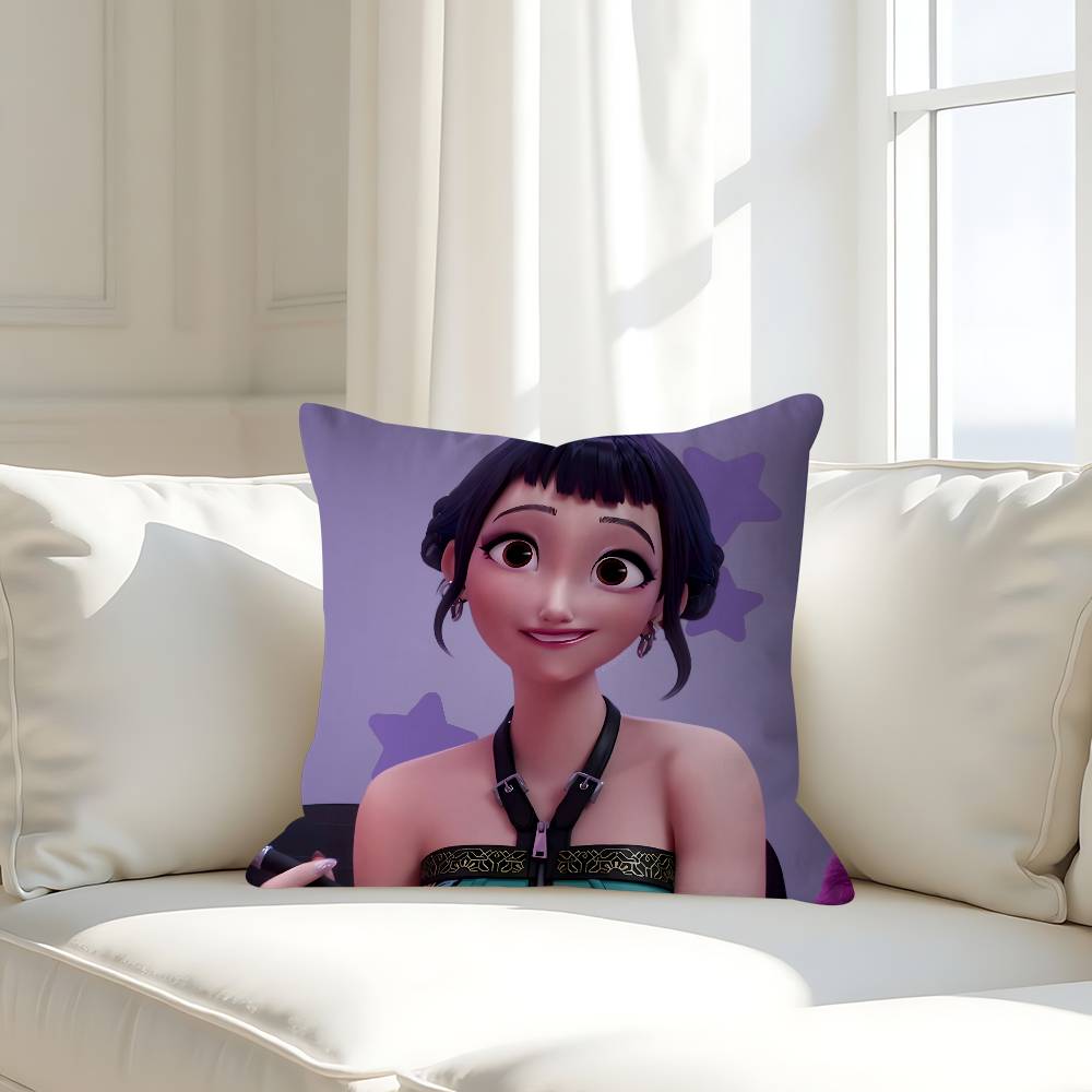 

K-pop Охотники на демонов Стич Подушка Чехол Счастливый Дракон Чехол для подушки для дивана Домашнее украшение комнаты Детский подарок 16x16Inch