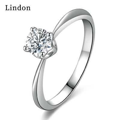 Lindon Classic Copper Alloy Zircon Ring Ladies Jewelry Wedding Promise Party Gift