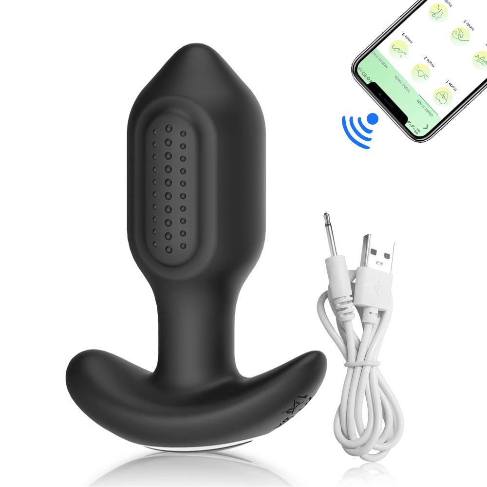 Vibrating Anal Plug APP Control Men Prostate Massager Butt Plug Dildo Vibrator Sex Toys for Adult Women Male