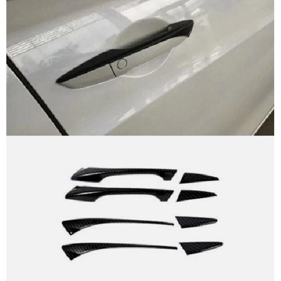 8Pcs For Acura TLX 2015- Carbon Fiber Side Exterior Door Handle Bowl Trim