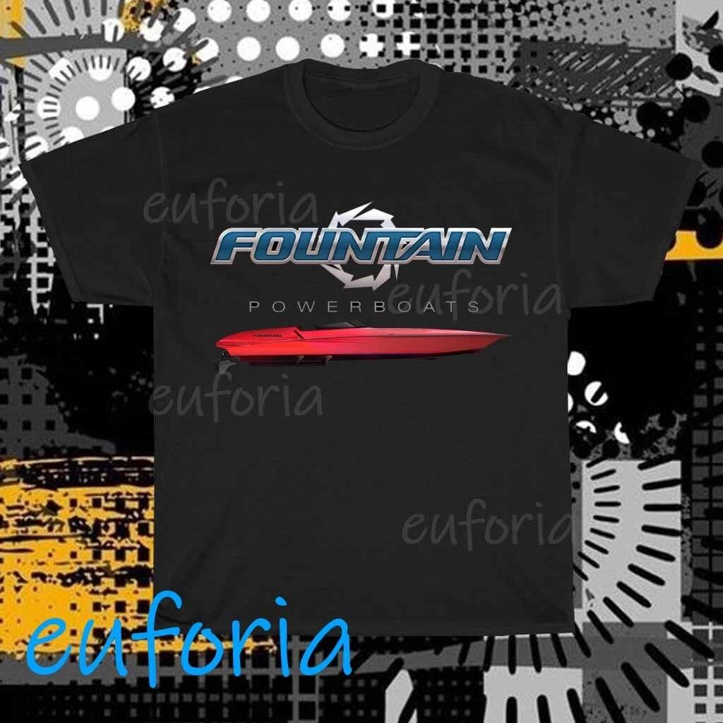 Футболка с активным логотипом Fountain Powerboats Смешная Размеры от S до 5XL XXXL