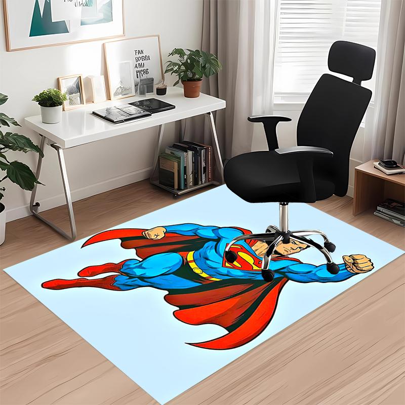 SUPERMAN Printed Carpetrugfor Office Chair Living Room Bedroom Kitchen Room Decor Gifts